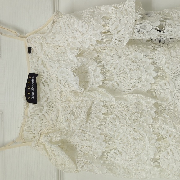 Kooples Sport silk lace top, Medium - Picture 2 of 5